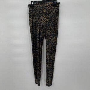 Spanx Faux Leather Leopard Shine Leggings Size S